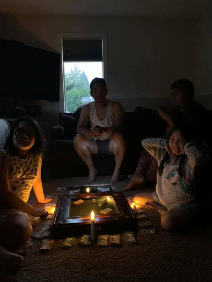 Playing monopoly during a power outage